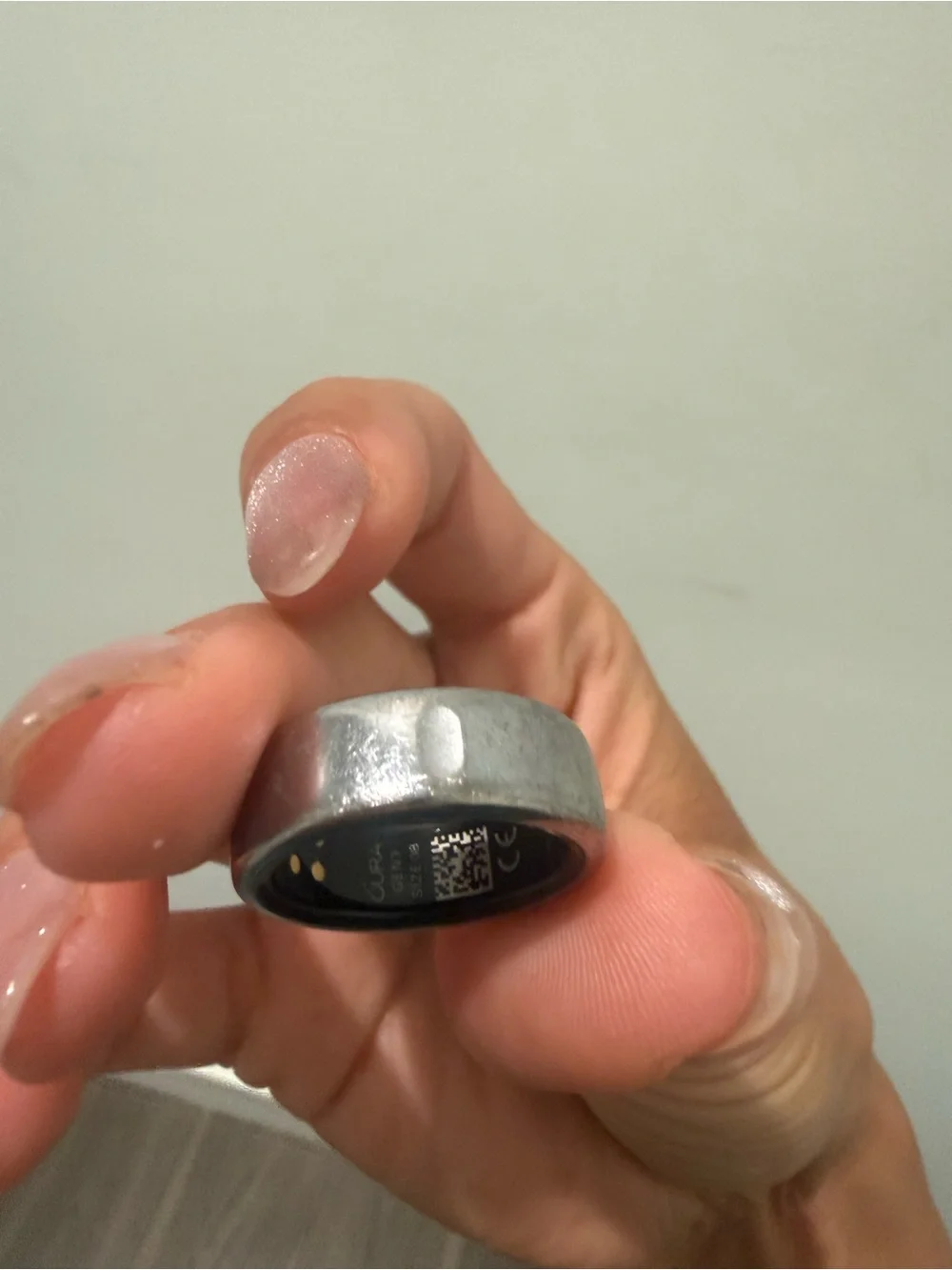 Oura Ring Gen3 Horizon Smart Ring — Silver with Black Interior